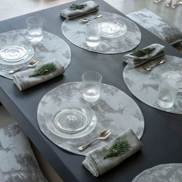 serviette de table souveraine argent amb